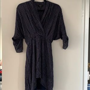 100% silk, mini hi-lo dress.